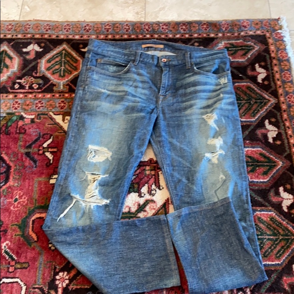 Joe's Jeans Distressed Brixton Blue Jeans